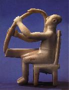 unknow artist Seated Harp Player Germany oil painting artist